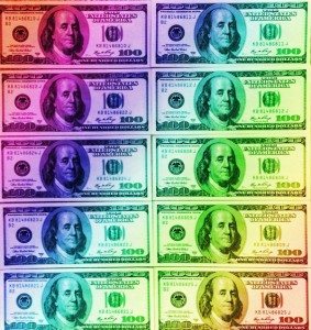 A Crowd of $100 Benjamin Franklin