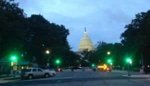 US Capitol Green Light Go