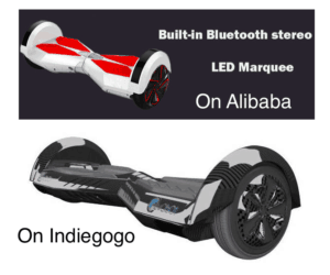 Gravity Board Indiegogo and Alibaba