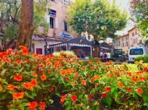Mougins, France Flowers and Cafe